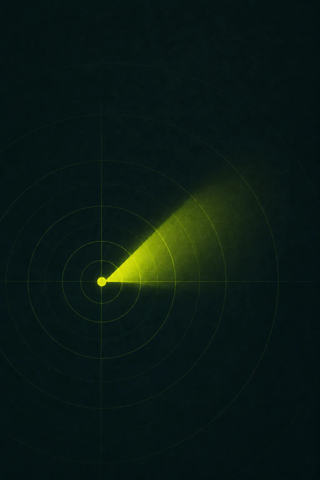Radar focus illustration showing a signal narrowing toward a point