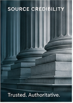 Architectural columns representing trusted source credibility